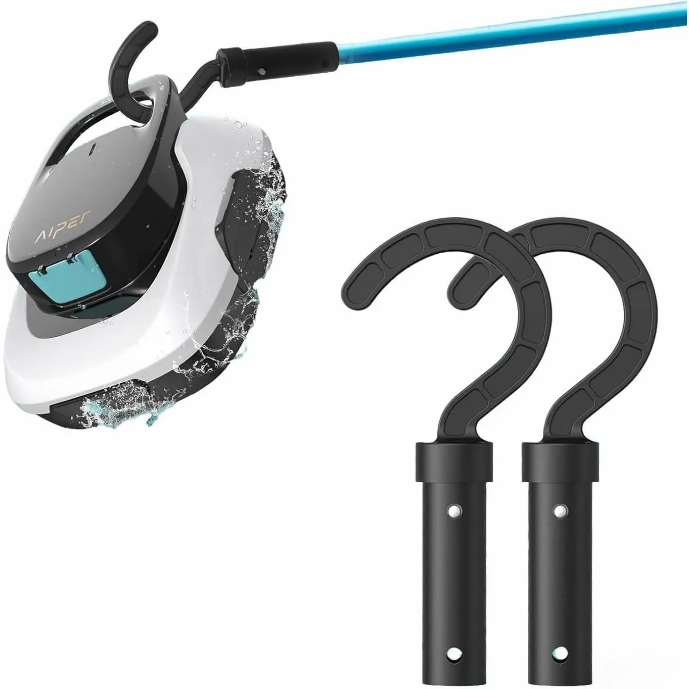 Hook for Robotic Pool Cleaner and Underwater Robot Swimming Pool Cleaners, Pool Hook for Poles Compatible  Pool Vacuum Cordless, 2 Pack