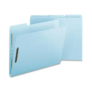 Nature Saver  Pressboard Fastener Folder- Letter- Light Blue