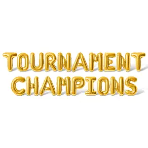 Letter Balloons - TOURNAMENT CHAMPIONS 16" Inch Alphabet Letters Foil Mylar Balloon Tournament Champions Party Banner