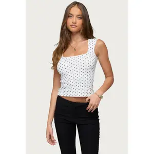Beena Polka Dot Square Neck Top