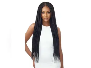 Outre Braided Lace Front Wig - Middle Part Feed-In Box Braids 36"