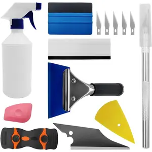 14-Piece Car Window Tint Application Tools Kit, Complete Installation Kit with Squeegees, Knife Blades, Spray Bottle