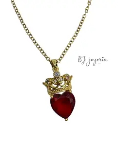 COPPER CHAIN WITH QUEEN'S HEART PENDANT (1694)