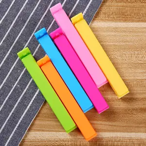 Plastic Chip Clips For Food Packages 24PCS Portable Kitchen Storage Food Snack Seal Sealing Bag Clips Sealer Clamp Plastic Tool Kitchen Accessories Food Bag Clip