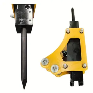 1-1.5-ton mini excavator breaker, hydraulic concrete breaker, equipped with a 25mm drill rod, a drilling tool for wood, stone, and concrete demolition