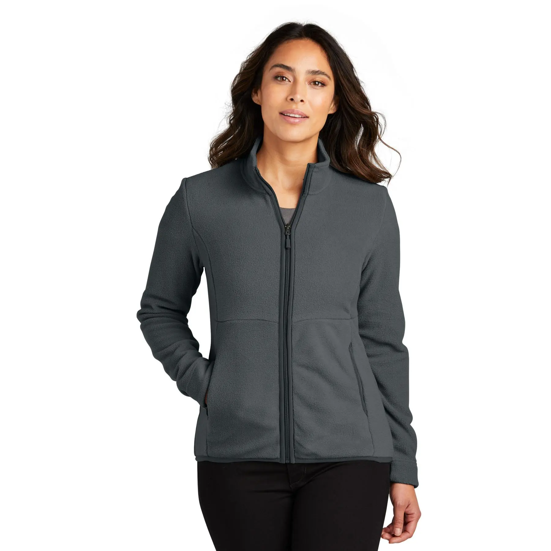 Port Authority Ladies Connection Fleece Jacket L110 Outerwear Womenswear Long Sleeve Zipper Pockets 100% Polyester Coats