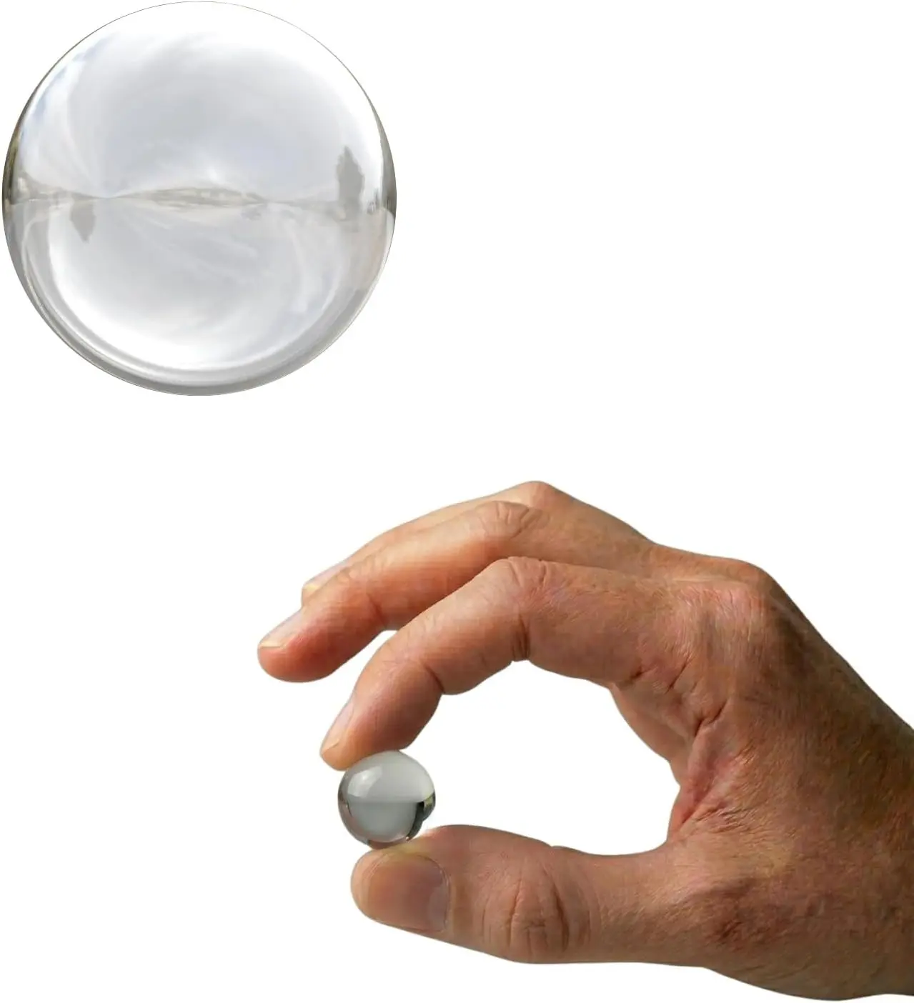 Terporium Quartz Sphere Marble (Single) | Single 20mm Clear Marble | 100% Quartz