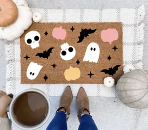 Halloween Pattern Doormat