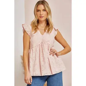 Eyelet Babydoll Top