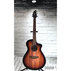 Breedlove ECO Series Discovery S Concert Edgeburst CE Acoustic-Electric Guitar, African Mahogany-African Mahogany
