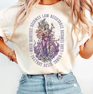 Foxtrot Delta Tango T-Shirt, Democrat Feminist Shirt, When Injustice Becomes Law Resistance Becomes Duty Shirt, Gift for Democrat, FDT TShirt