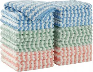 Buy 10 Get 10 Free Kitchen Magic Cleaning Cloths, reusable Micro fiber Dish Cloths: Multi-purpose washing cloths—soft, lint-free, absorbent, quick-drying, washable—for bathroom, car, and glass; 10" x 10".
