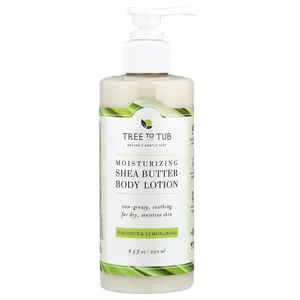 Tree To Tub Moisturizing Shea Butter Body Lotion, Coconut & Lemongrass, 8.5 fl oz (250 ml)