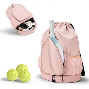 Pickleball Backpack for Women, Fit 2 to 4 Paddles, Pickleball Backpack with Shoe Compartment, Pickle Bag as Gifts for Beginner, Large Capacity Pickle Ball Bag with Paddle Cover Pocket