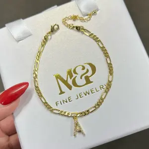 Minimalistic Initial Bracelet  6.5 inches + 1 inch extender couple  bracelets