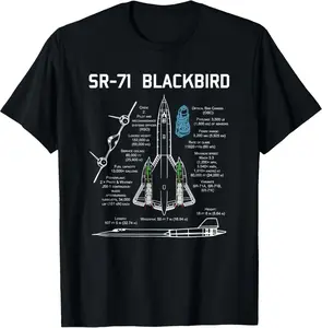 SR-71 Blackbird Specs T Shirt TShirt Shirt Unisex T-shirt