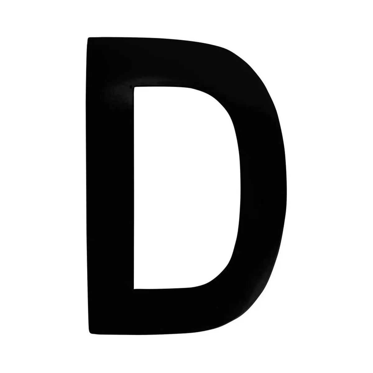 Architectural Mailboxes 3582B-D 4 in. Brass Floating House Letter D, Black