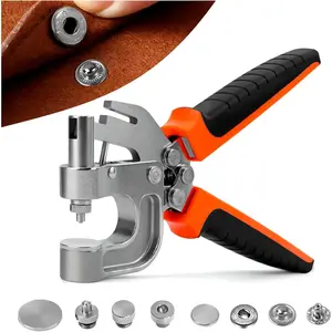 Leather Snap Fastener Tool Kit - Snap Button Kit with 40 Sets 15mm  Snaps - Hole Punch & Snap Press Pliers for Leather Craft, Jacket & Bag Repair -  Design for Safe, Easy DIY Projects