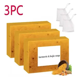 Turmeric & Kojic Soap with Free Foam Net | Fade Dark Spots