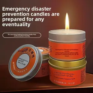 Emergency Disaster Candle, Power Outage Home Backup Candle, Burns over 26 Hours, Smokeless Odorless, Safe Practical Long-Lasting Lighting