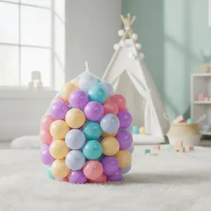 100 Counts 5 Rainbow Colors Plastic Ball Pit Balls for Toddlers Durable Storage Mesh Bag Non-Toxic BPA & Phthalate-Free 2.2 Inches Diameter Safe Play Balls