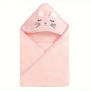 1pc Bath Towel Girl Boy Towel Newborn With Hood Cartoon Coral Fleece Infant Towels Blanket Newborn Bathrobe Infant,