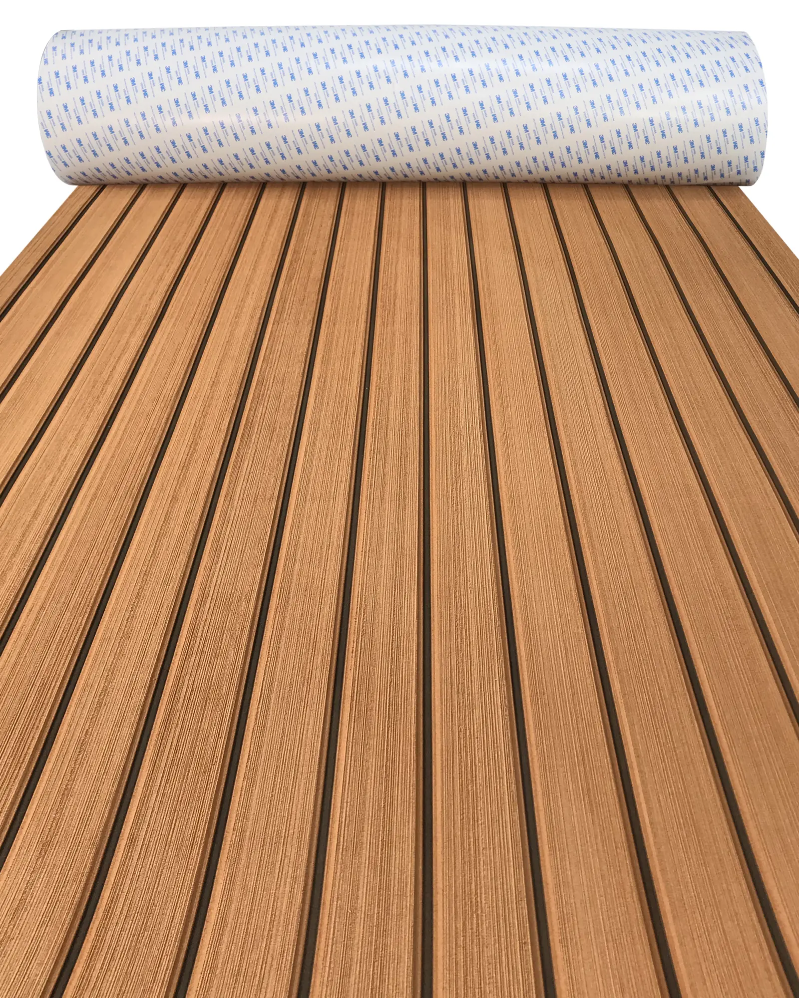 KXKZREN EVA Foam Boat Decking with 3M Adhesive Backing - Strong Self-Adhesive Faux Teak Flooring Sheet 94.5" x 47.2"/35.4"/11.8" Anti-Slip Marine Mats for Motorboat Jon Boats Yacht Kayak, Jon Boat Accessories