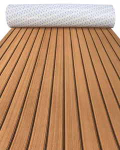 KXKZREN EVA Foam Boat Decking with 3M Adhesive Backing - Strong Self-Adhesive Faux Teak Flooring Sheet 94.5" x 47.2"/35.4"/11.8" Anti-Slip Marine Mats for Motorboat Jon Boats Yacht Kayak