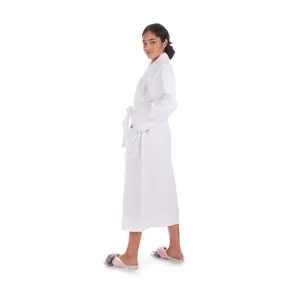 Memoi 100% Cotton Woven Waffle Kimono Robe