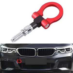 Racing Tow Hook for BMW 1/3/5 Series (E39 E70 E71 E81 E82 E88 E90 E91 E92 E93), Aluminum Tow Ring, Front/Rear Car Tow Hook