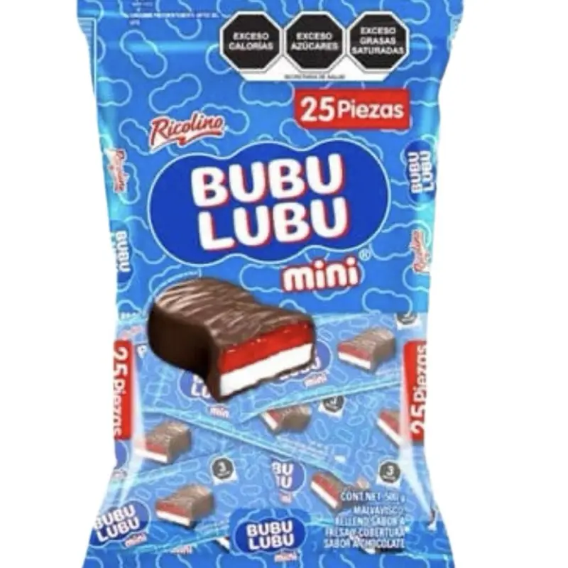 Ricolino Bubu Lubu Mini 500g 25 Pieces Chocolate Filled Candy Snack Pack