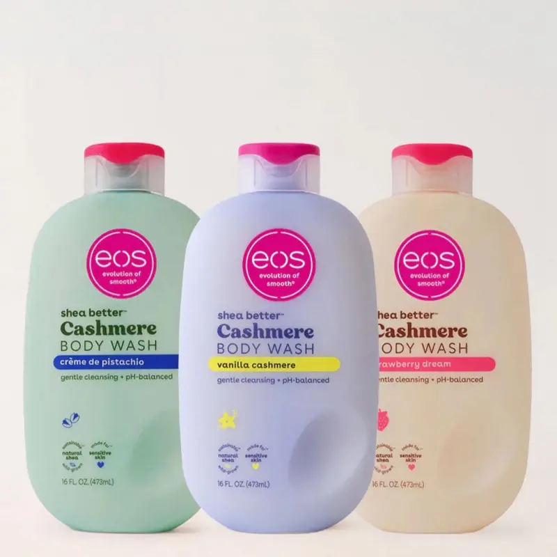 Eos Gourmand Body Wash Bundle - Vanilla Cashmere, Strawberry Cream, Cream de Pistachio Fragrances