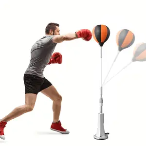 Height-Adjustable Speed Bag, Professional Punching Trainer for Cardiovascular Health Improved Endurances Coordination Development Home