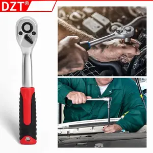 72-Tooth Ratchet Wrench Set - 1/4" 3/8" 1/2" Drive Electroplated Anti-Slip Rubber Grip Wrench Multifunctional Ratchet Wrench