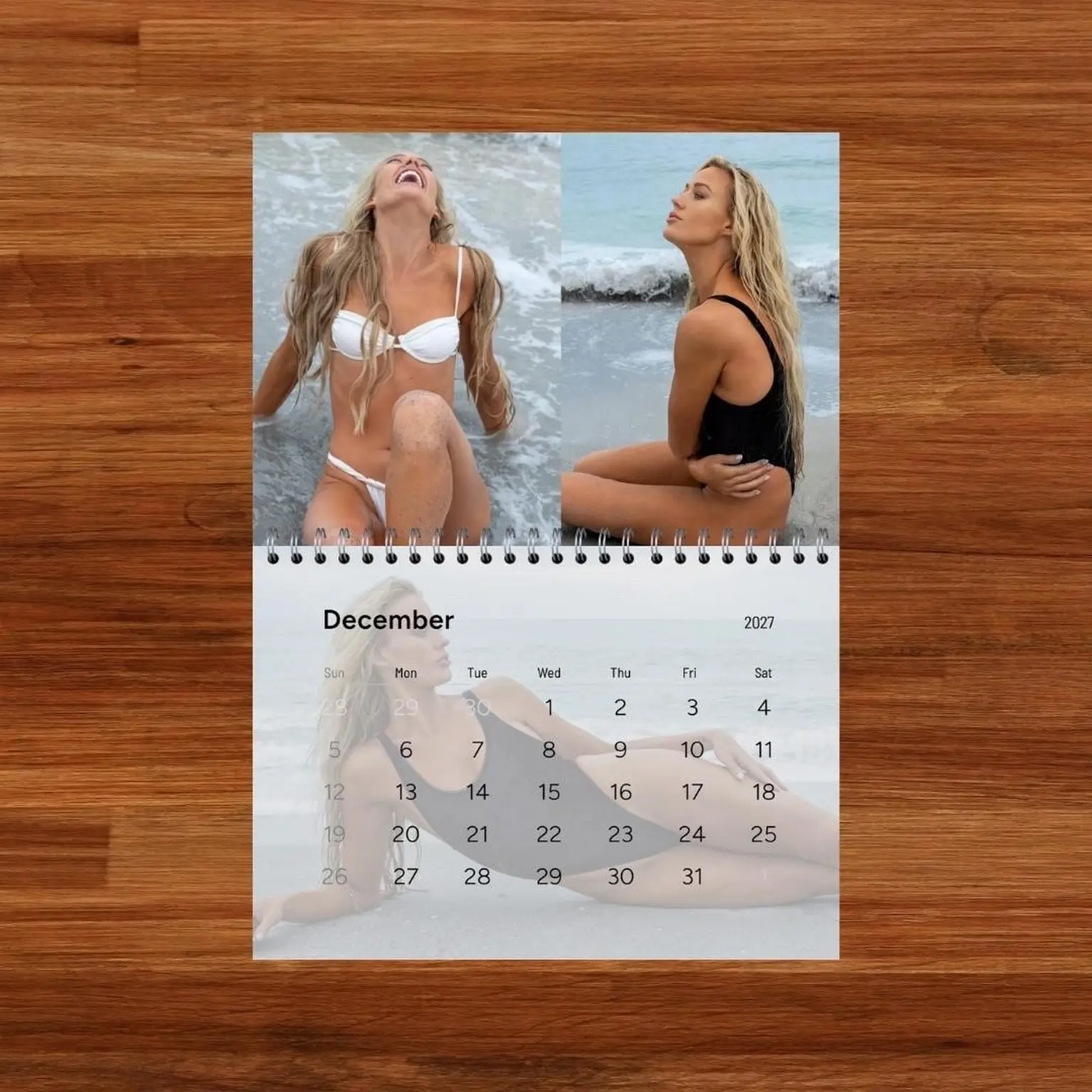 Sophie Beach Photo 2027 Wall Calendar, 11 x 8.5 Inch Vertical Monthly Calendar, Premium 250gsm Paper, Coastal Photography Calendar, Minimalist Room Wall Decor, Yearly Planner for Home Office Bedroom, Gift for Beach Lovers