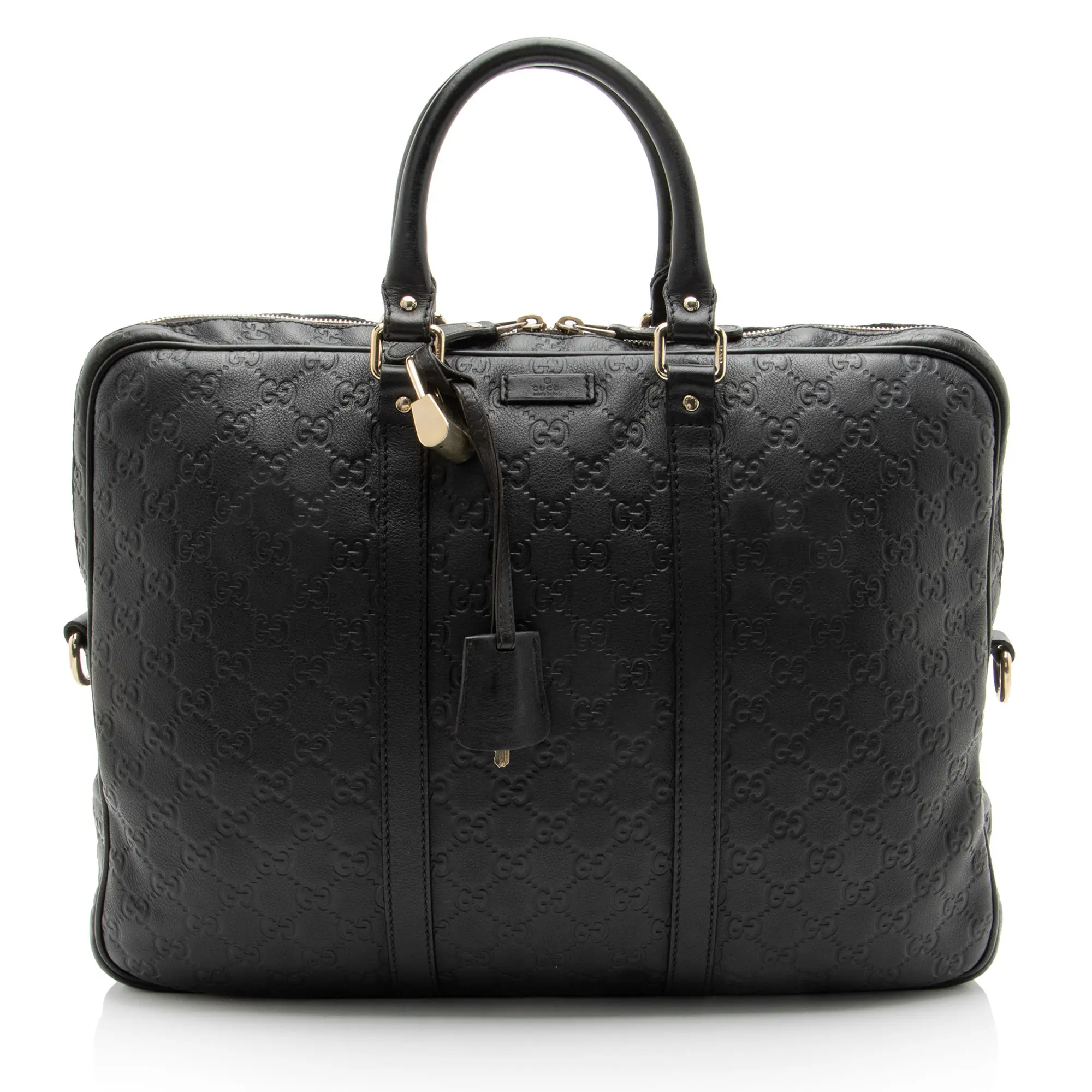 Pre-owned GUCCI Leather Briefcases Guccissima Briefcase
