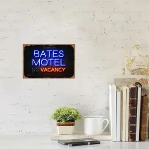 Bates Motel Neon Sign, Vintage Neon Sign, Wall Decor, Wall Hanging Decor, Home Decor, Room Decor, Bedroom Decor, Living Room Decor