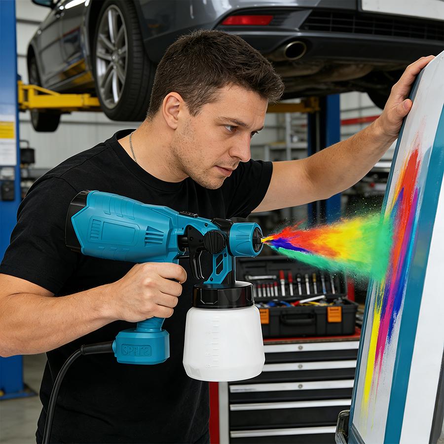 Electric Paint Sprayer for Home DIY - 3 Nozzles & Spray Patterns, Easy Clean Paint Gun for Walls, Furniture & Fences toolupgrade