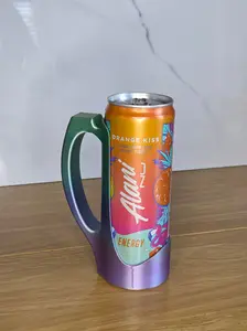 Universal Energy Drink Can Holder with Handle – Fits 12oz & 16oz Slim Cans