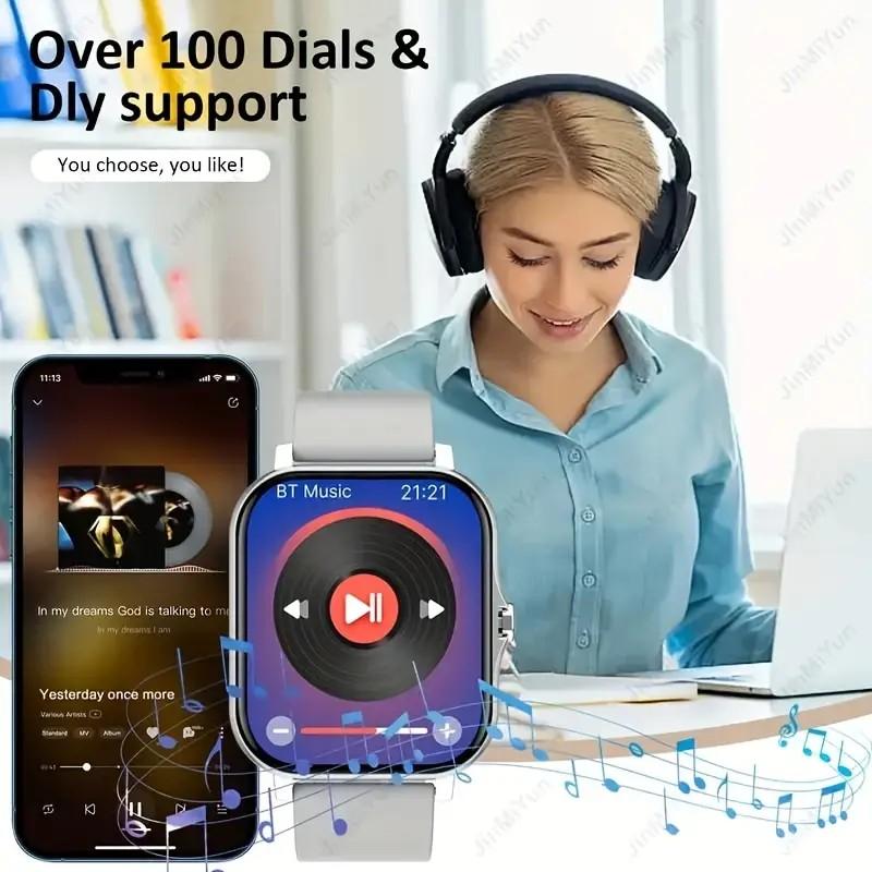 Valentine's Day Gift 2026 New Smart Watch Wireless Calling Dialing Multi Sport Mode Call Reminder Rejection SMS Message Reminders Various APP Reminders Black and Pink Wearable Valentine's Day Gift 2026 New Smart Watch Wireless Calling Dialing Multi Sport Mode Call Reminder Rejection SMS Message Reminders Various APP Reminders Black and Pink Wearable