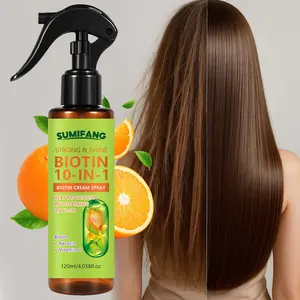 120ML Ten-In-One Hair Spray with Biotin, Keratin, Vitamin C, Anti-Frizz, Smooth and Shiny, for Dry Damaged Hair, Nourishes Rough Hair