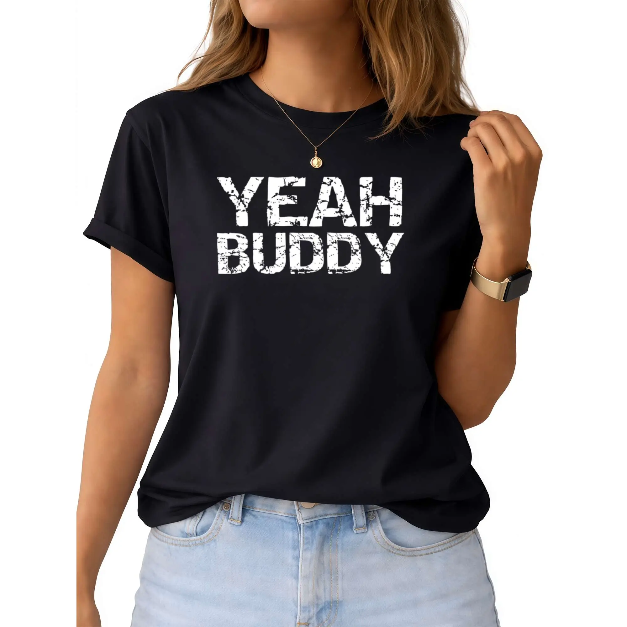 Funny Workout Quote Exercise Gym Saying for Men Yeah Buddy T-Shirt, Suitable for Mens & Womens Outdoor T-Shirt, 100%cotton,