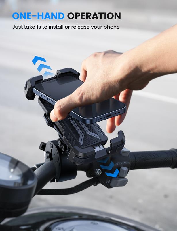 Lamicall Motorcycle Phone Mount – Dual Anti-Vibration Shock Absorber, Full Protection, 360° Secure Holder for iPhone 17pro/16/15/14/13 & All 4.7-6.7” Phones Lamicall Motorcycle Phone Mount – Dual Anti-Vibration Shock Absorber, Full Protection, 360° Secure Holder for iPhone 17pro/16/15/14/13 & All 4.7-6.7” Phones