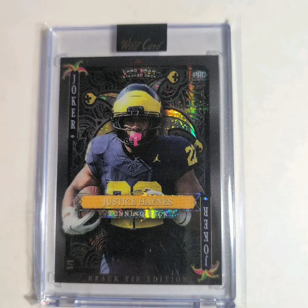 2026 Wild Card 5 card draw stacked deck Justice Haynes joker PRC 1/1 blackout with matrix prism!!!!!