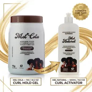 Trihair Honey Duo Kit – Mel Cola 1kg + Mel Natural Curl Activator 500ml