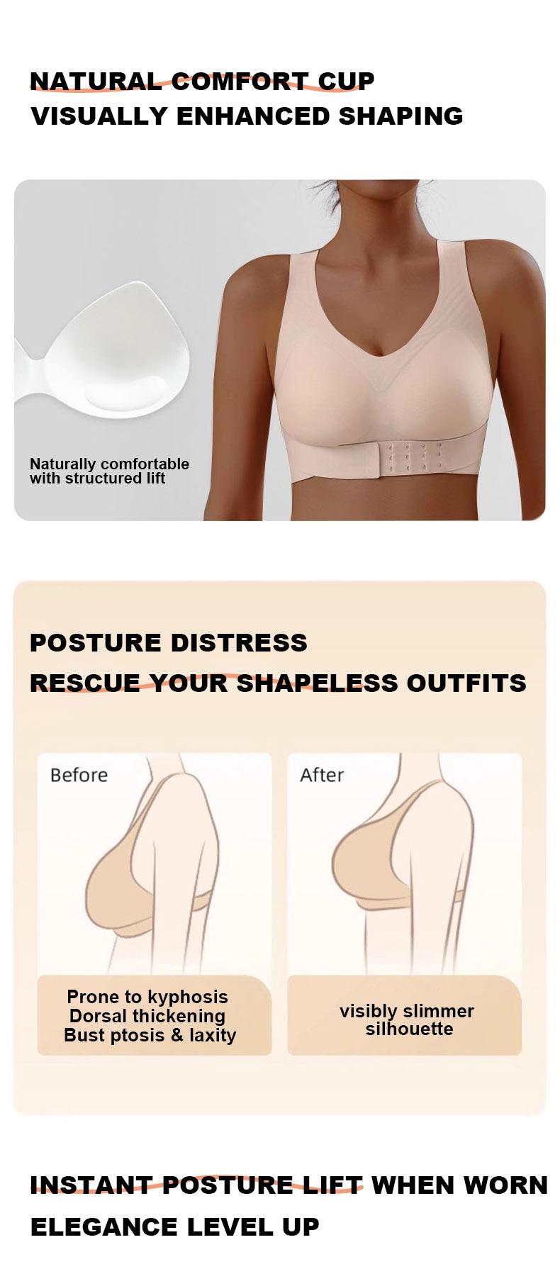 Product Introduction of Posture Corrector bra, Seamless Posture Corrector bra, Adjustable Support for Back & Shoulders, Posture Corrector Bra 2-in-1 - Supportive Shapewear for Back Pain Relief & Shoulder Support for Women Underwear 2