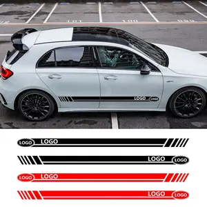 Car Body Side Skirt Stripe Sticker, Personalized Letter Decoration, Creative Door Modification Decal, Exterior Beauty Accessory, Multi-Model Fit