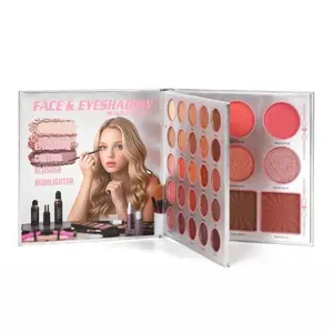 New Makeup Palette: European and American Book-Shaped Eyeshadow Palette, 3D Waterproof, Long-Lasting, Easy to Apply, Stage-Ready. New Multi-Color Best-Selling Women's Makeup Eyeshadow and Foundation Palette