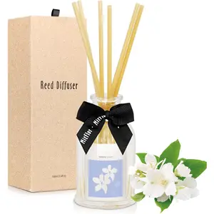 Jasmine Mint Reed Diffuser, Inspired by Four Seasons, Hotel  Diffuser Set with Sticks 3.4oz (100ml),  for Living Room, Bedroom, Bathroom and