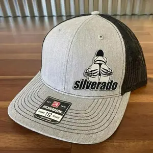 Silver-Style Patch Trucker Hat  Richardson 112 Snapback, Unisex Baseball Cap, Beanie Hat, Leather Patch Hat